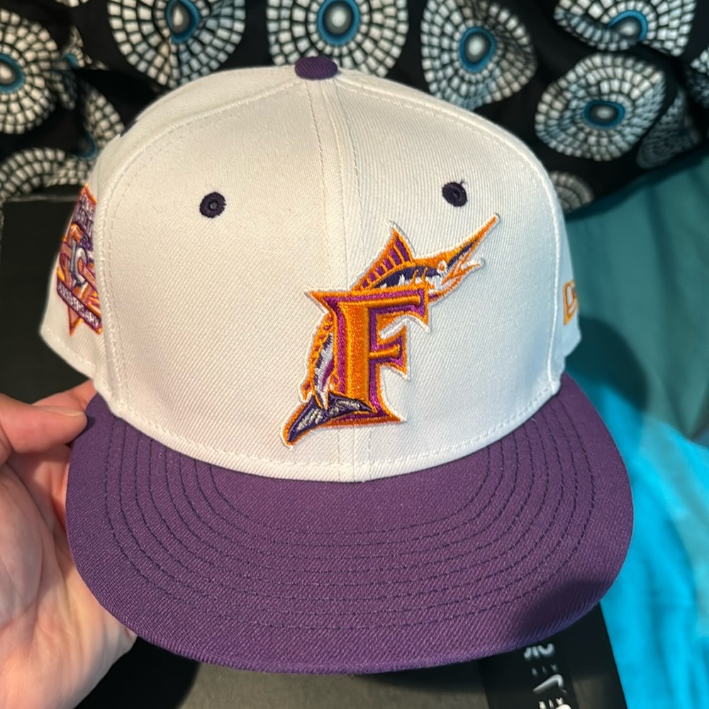 Florida Marlins Size 7 1/2 Fitted Cap
